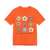 Let's Get Halloweird Halloween Shirt - Cute Pumpkins and Flowers Graphic Tee