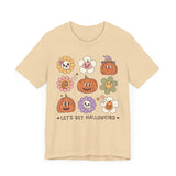 Let's Get Halloweird Halloween Shirt - Cute Pumpkins and Flowers Graphic Tee