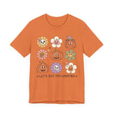 Let's Get Halloweird Halloween Shirt - Cute Pumpkins and Flowers Graphic Tee