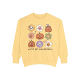 Let's Get Halloweird Halloween Sweatshirt - Cute Pumpkins and Flowers Graphic Sweater