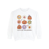 Let's Get Halloweird Halloween Sweatshirt - Cute Pumpkins and Flowers Graphic Sweater