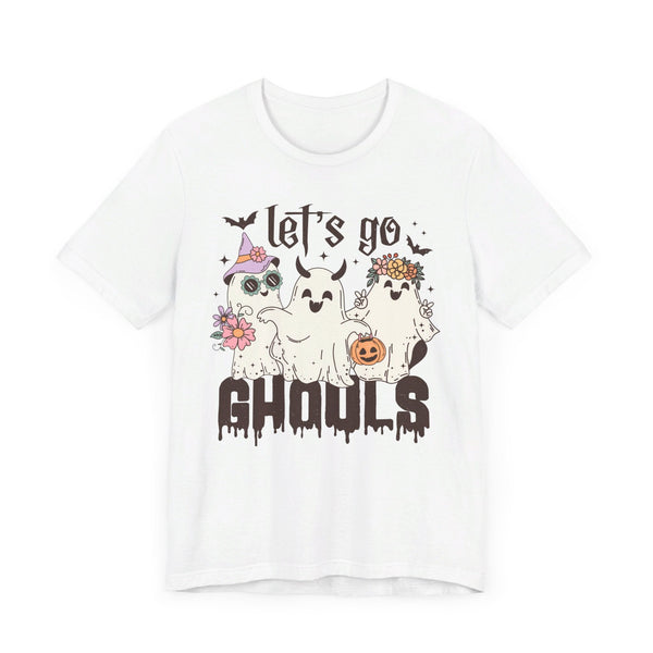 Let's Go Ghouls Halloween Shirt - Retro Ghost Friends Graphic Tee