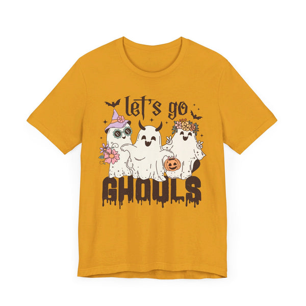 Let's Go Ghouls Halloween Shirt - Retro Ghost Friends Graphic Tee