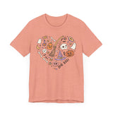 Love Boo Halloween Shirt - Halloween Icons in Heart Shape Graphic Tee