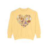 Love Boo Halloween Sweatshirt - Halloween Icons in Heart Shape Graphic Sweater