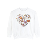 Love Boo Halloween Sweatshirt - Halloween Icons in Heart Shape Graphic Sweater