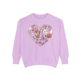 Love Boo Halloween Sweatshirt - Halloween Icons in Heart Shape Graphic Sweater