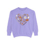 Love Boo Halloween Sweatshirt - Halloween Icons in Heart Shape Graphic Sweater