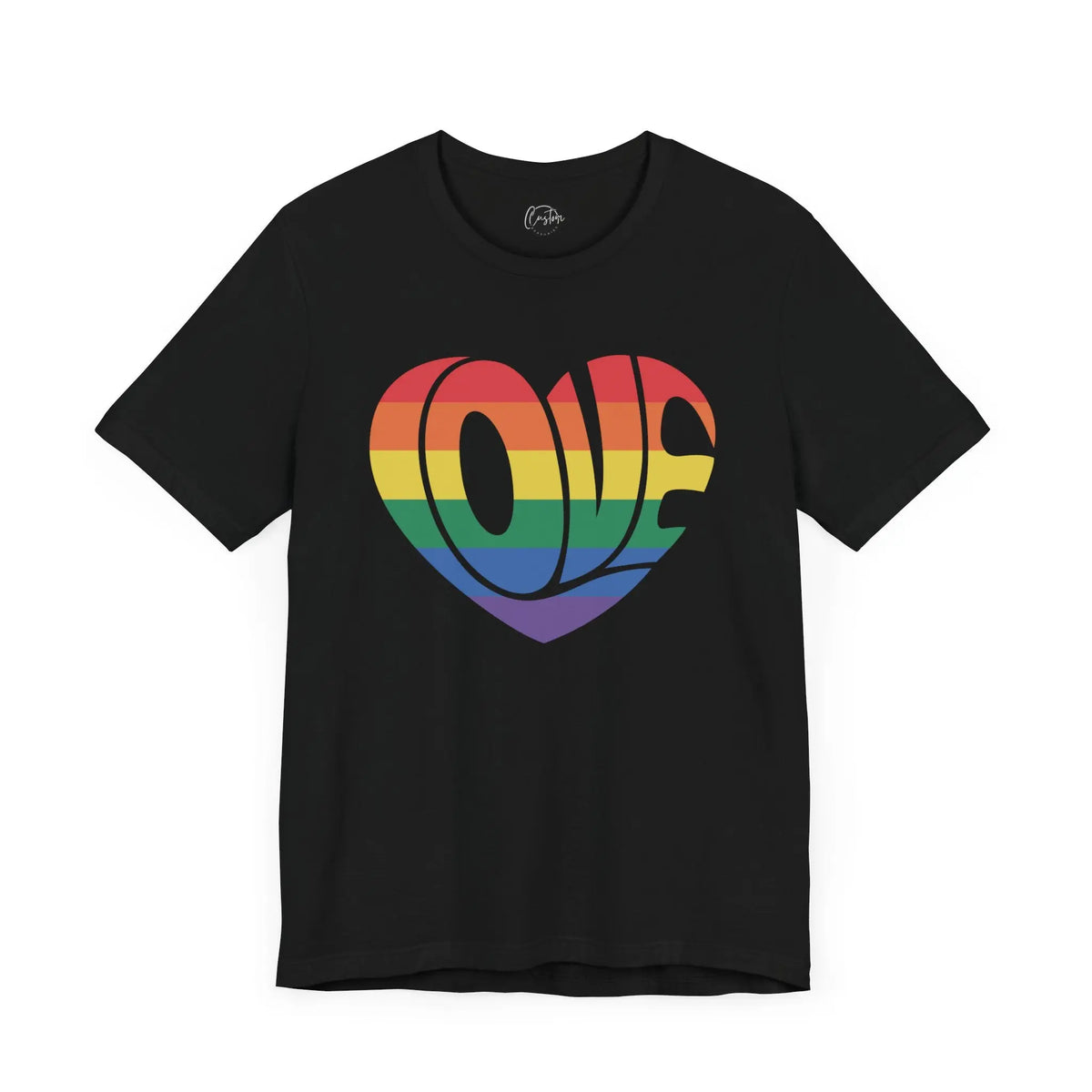 Love - Rainbow Pride Tee | Equality Shirt | LGBTQ+ Support Apparel | Colorful Gay Pride T-Shirt | Inclusive Unisex Top