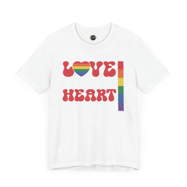 Love is About Heart Not Parts - Rainbow Pride Tee | Equality Shirt | LGBTQ+ Support Apparel | Colorful Gay Pride