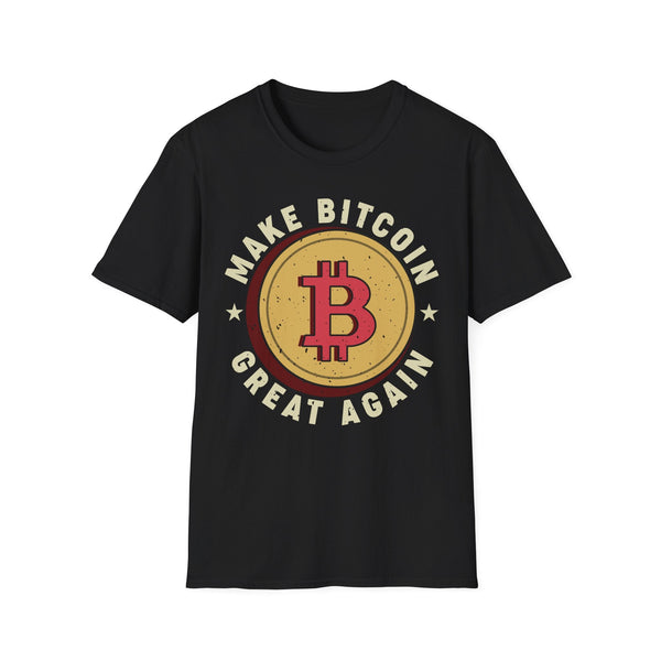 Make Bitcoin Great Again Crypto T-Shirt – Cryptocurrency Shirt for Enthusiasts, Traders, and Meme Lovers