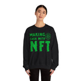 Making Cash with NFT Crypto Crewneck Sweatshirt – Cryptocurrency Shirt for Enthusiasts, Traders, and Meme Lovers