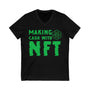 Making Cash with NFT Crypto V-Neck – Cryptocurrency Shirt for Enthusiasts, Traders, and Meme Lovers