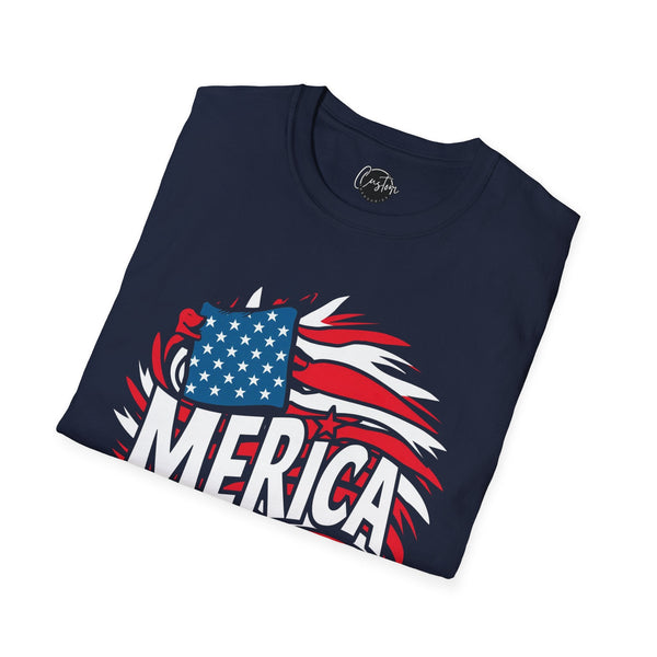 Merica 4th of July - 4th of July shirt, USA flag shirt, Red white blue tee, Patriotic - t-shirt, American pride tee