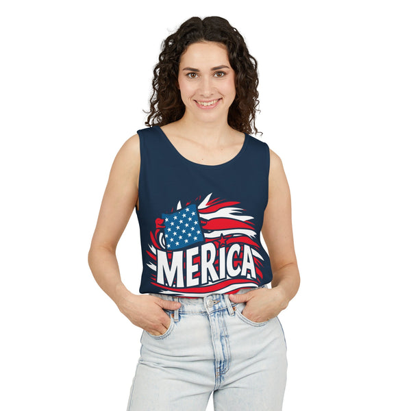 Merica 4th of July Unisex Garment-Dyed Tank Top