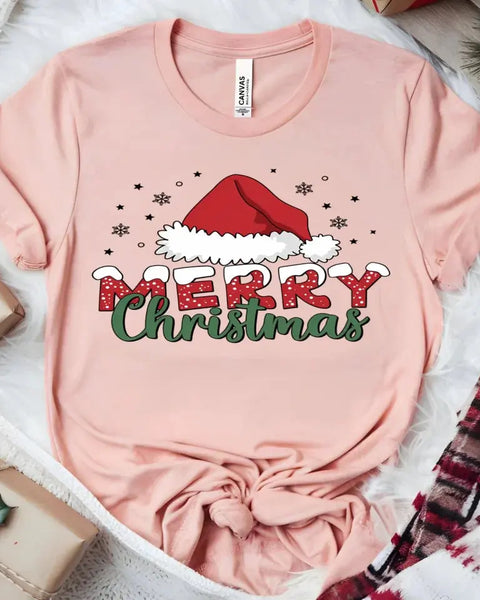 Merry Christmas T Shirt Festive Holiday Tee For Winter Wardrobe