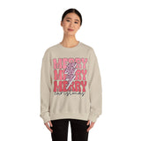 Merry Merry Merry Christmas Crewneck Sweatshirt - Bold Lightning Christmas Sweater - Holiday Cheer