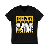 Millionaire Costume Crypto V-Neck – Cryptocurrency Shirt for Enthusiasts, Traders, and Meme Lovers