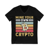 Mine Your Own Crypto Crypto V-Neck – Cryptocurrency Shirt for Enthusiasts, Traders, and Meme Lovers