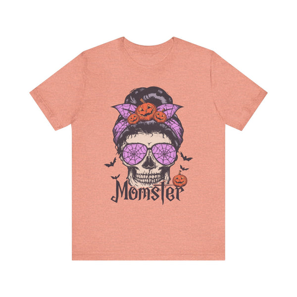 Momster - Halloween Skull Mom Life Graphic Tee