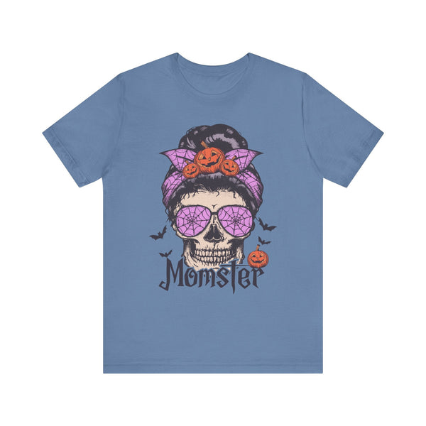 Momster - Halloween Skull Mom Life Graphic Tee