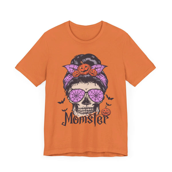 Momster - Halloween Skull Mom Life Graphic Tee