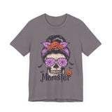 Momster - Halloween Skull Mom Life Graphic Tee