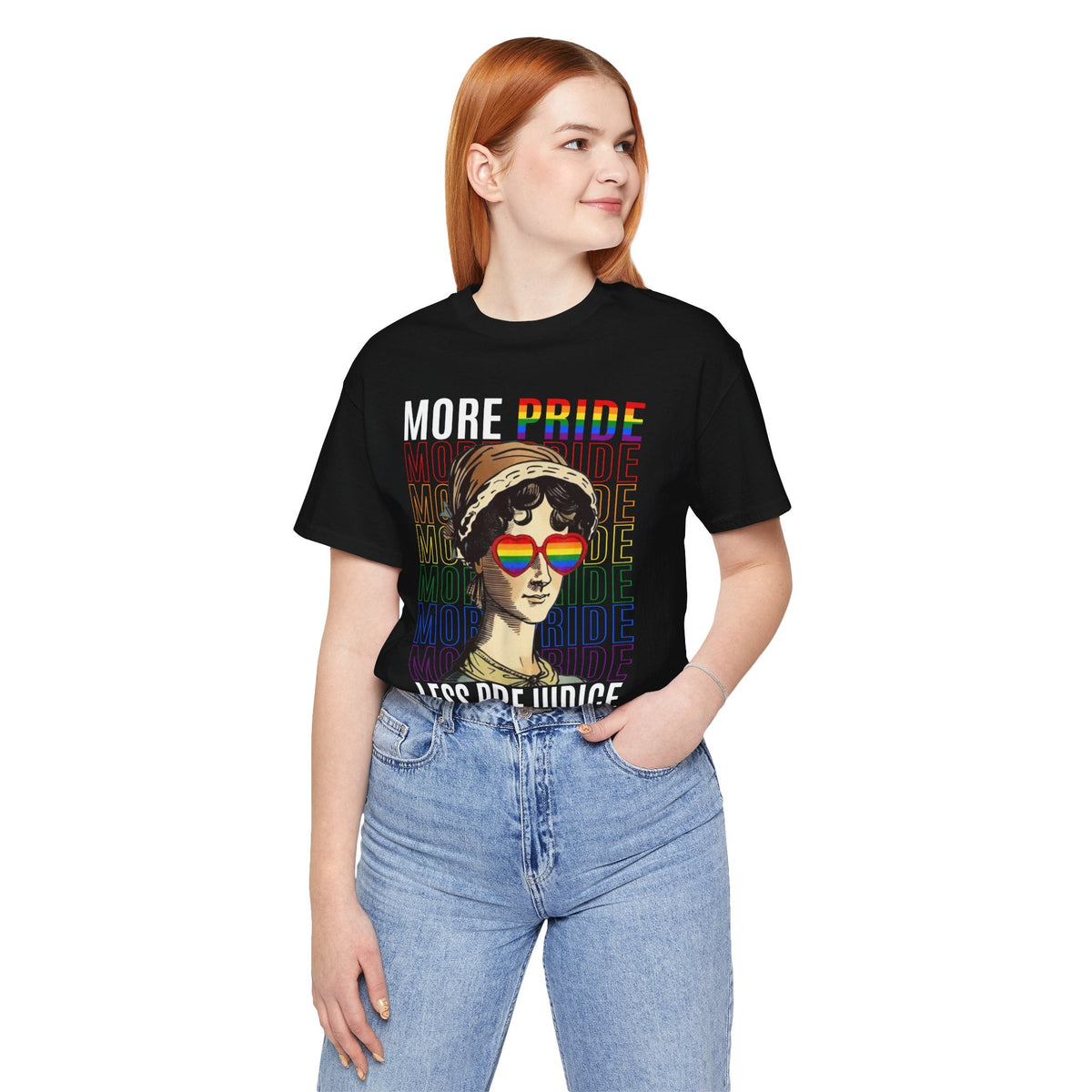 More Pride Less Prejudice LGBT Gay Pride T-Shirt - Rainbow Pride Tee | Equality Shirt | LGBTQ+ Support Apparel