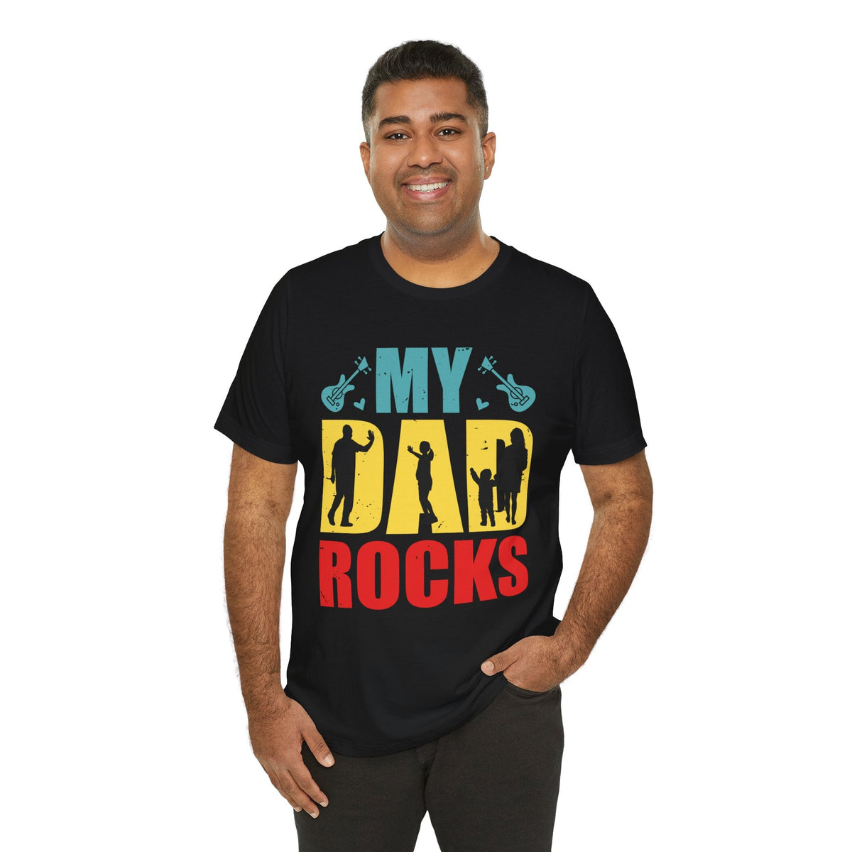 My Dad Rocks Short Sleeve Crew Neck T-Shirt