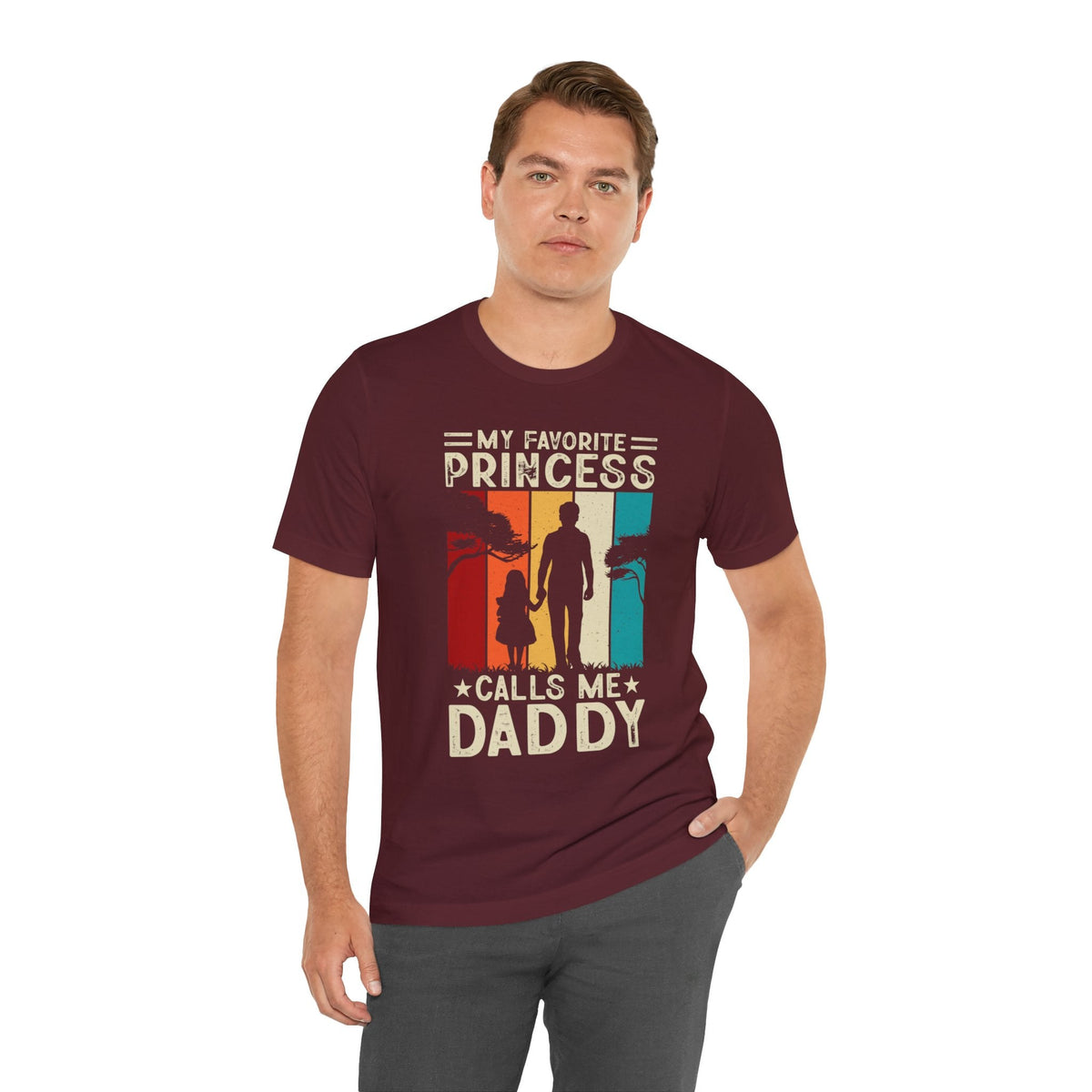 My Favorite Princess Calls Me Daddy Unisex Jersey Short Sleeve Tee