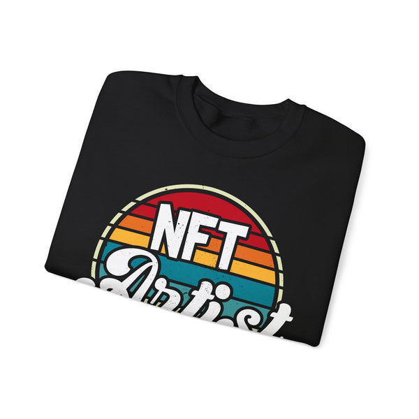 NFT Artist Logo Crypto Crewneck Sweatshirt – Cryptocurrency Shirt for Enthusiasts, Traders, and Meme Lovers