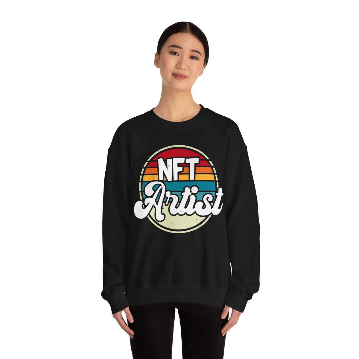 NFT Artist Logo Crypto Crewneck Sweatshirt – Cryptocurrency Shirt for Enthusiasts, Traders, and Meme Lovers