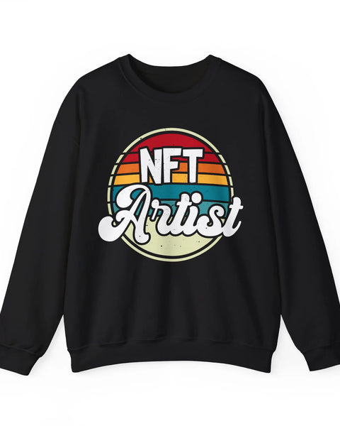 NFT Artist Logo Crypto Crewneck Sweatshirt For Enthusiasts Traders Meme Lovers