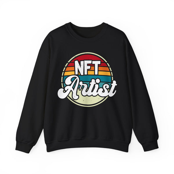 NFT Artist Logo Crypto Crewneck Sweatshirt – Cryptocurrency Shirt for Enthusiasts, Traders, and Meme Lovers