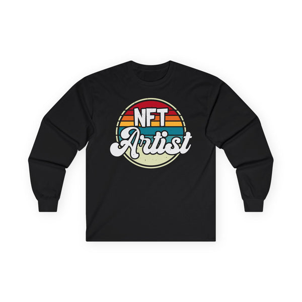 NFT Artist Logo Crypto Long Sleeve – Cryptocurrency Shirt for Enthusiasts, Traders, and Meme Lovers