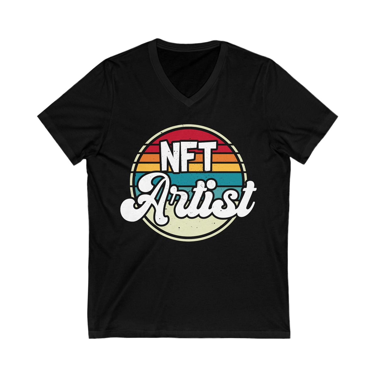 NFT Artist Logo Crypto V-Neck – Cryptocurrency Shirt for Enthusiasts, Traders, and Meme Lovers