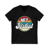 NFT Artist Logo Crypto V-Neck – Cryptocurrency Shirt for Enthusiasts, Traders, and Meme Lovers