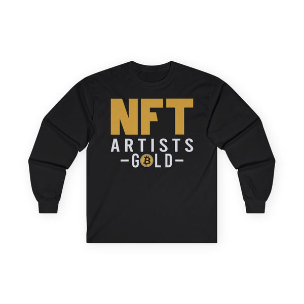 NFT Artists Gold Crypto Long Sleeve – Cryptocurrency Shirt for Enthusiasts, Traders, and Meme Lovers