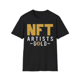 NFT Artists Gold Crypto T-Shirt – Cryptocurrency Shirt for Enthusiasts, Traders, and Meme Lovers