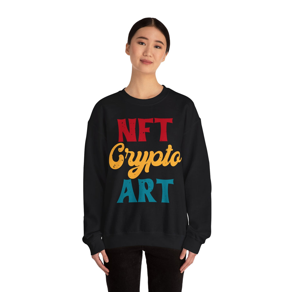 NFT Crypto Art Crypto Crewneck Sweatshirt – Cryptocurrency Shirt for Enthusiasts, Traders, and Meme Lovers