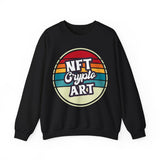 NFT Crypto Art Design Crypto Crewneck Sweatshirt – Cryptocurrency Shirt for Enthusiasts, Traders, and Meme Lovers