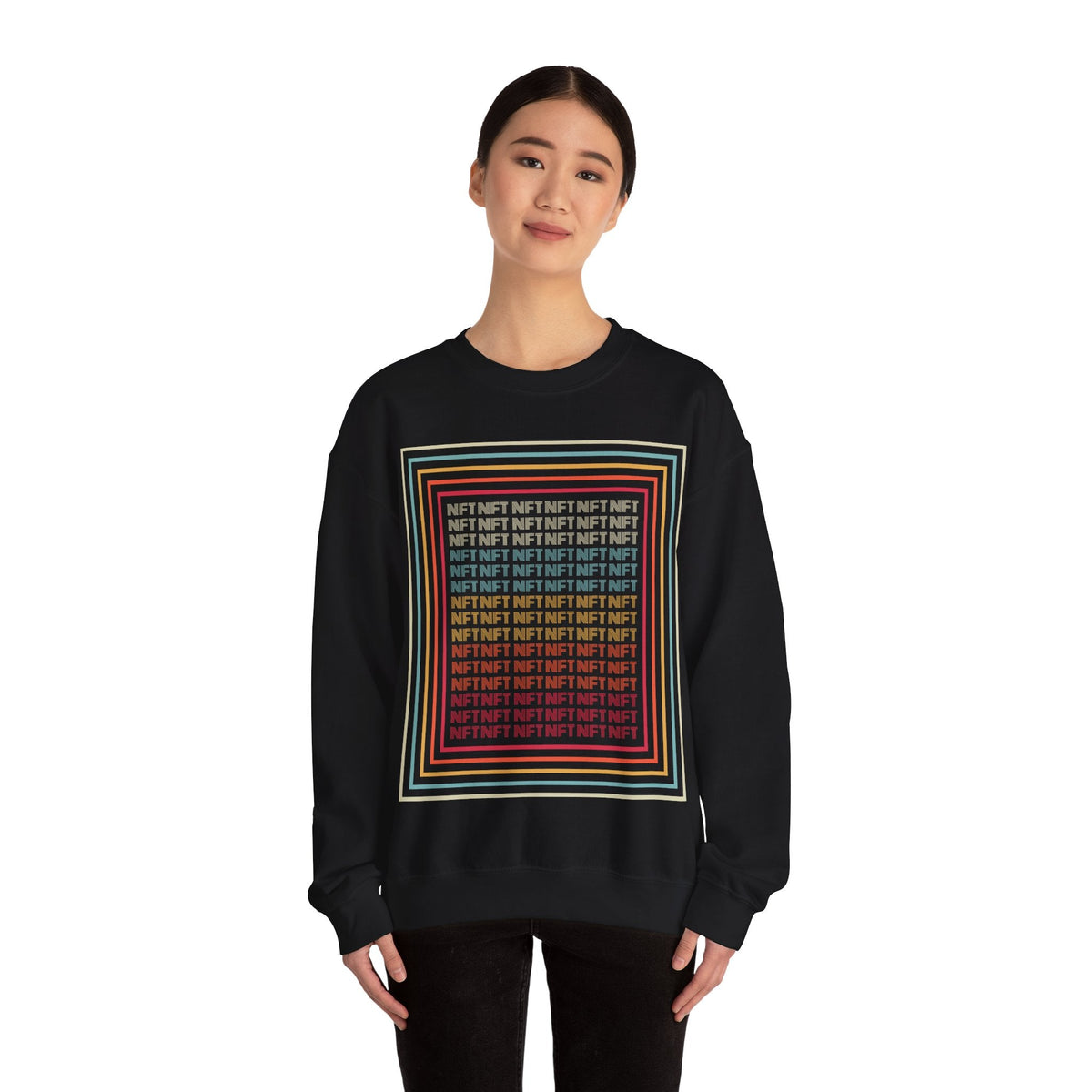 NFT Design Crypto Crewneck Sweatshirt – Cryptocurrency Shirt for Enthusiasts, Traders, and Meme Lovers