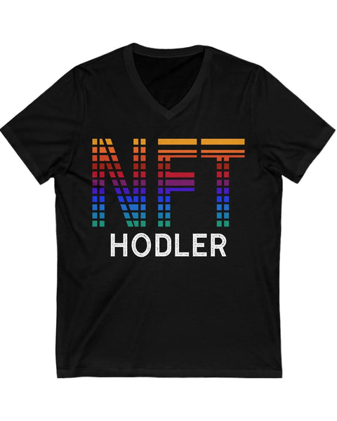 NFT Hodler Crypto V Neck Shirt for Enthusiasts Traders and Meme Lovers