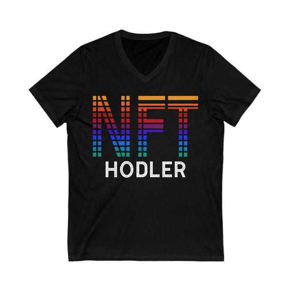 NFT Hodler Crypto V-Neck – Cryptocurrency Shirt for Enthusiasts, Traders, and Meme Lovers