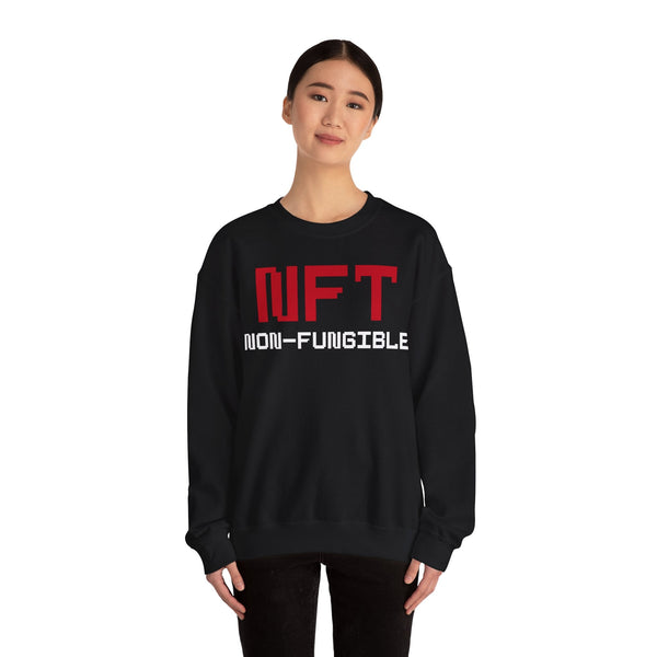 NFT Non-Fungible Crypto Crewneck Sweatshirt – Cryptocurrency Shirt for Enthusiasts, Traders, and Meme Lovers