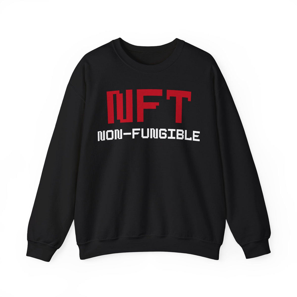 NFT Non-Fungible Crypto Crewneck Sweatshirt – Cryptocurrency Shirt for Enthusiasts, Traders, and Meme Lovers