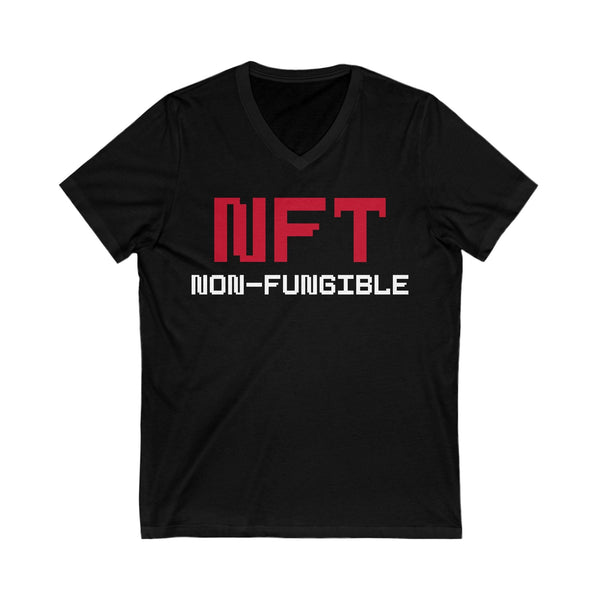 NFT Non-Fungible Crypto V-Neck – Cryptocurrency Shirt for Enthusiasts, Traders, and Meme Lovers