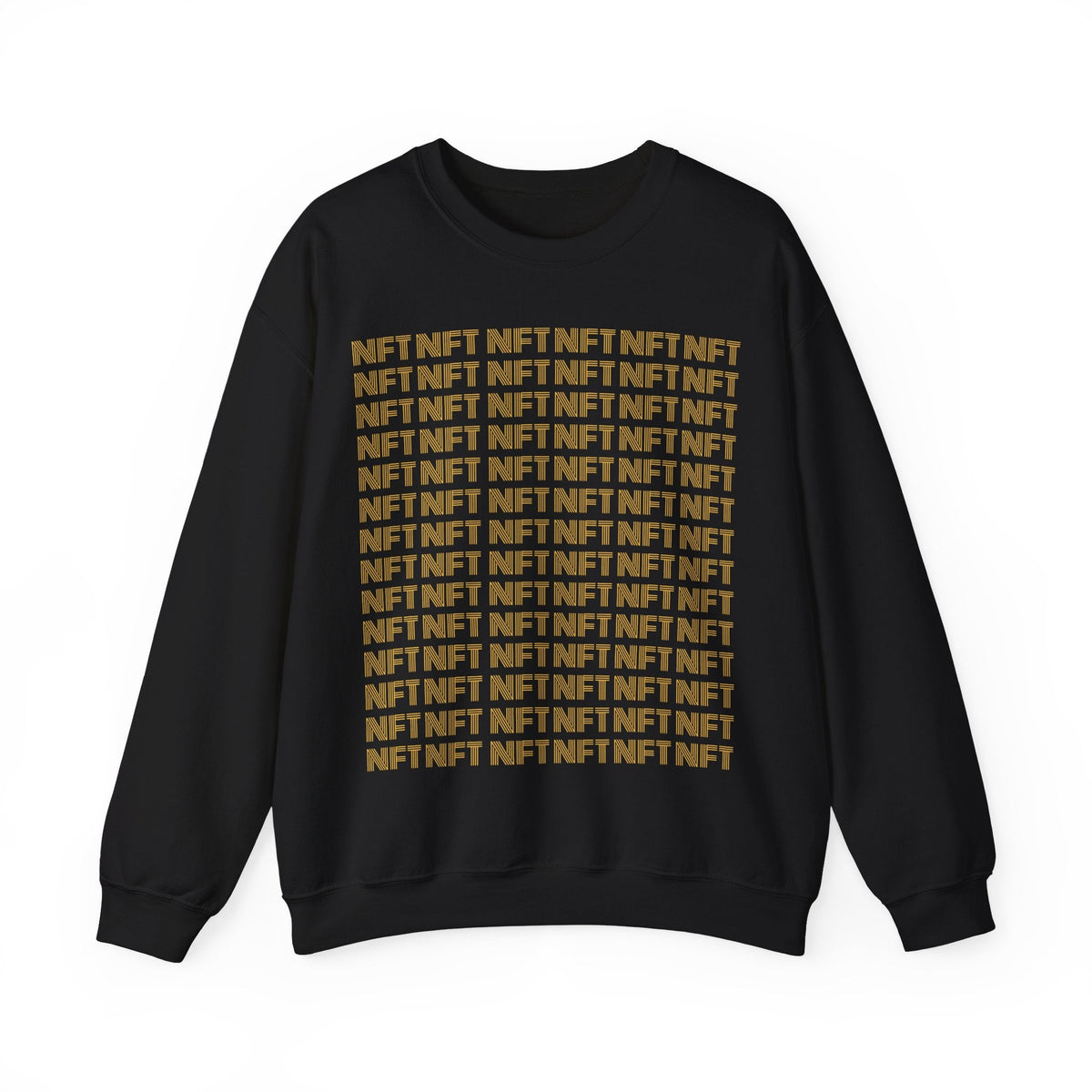 NFT Pattern Crypto Crewneck Sweatshirt – Cryptocurrency Shirt for Enthusiasts, Traders, and Meme Lovers