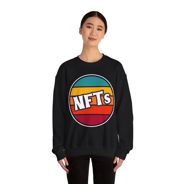 NFTs Logo Crypto Crewneck Sweatshirt – Cryptocurrency Shirt for Enthusiasts, Traders, and Meme Lovers