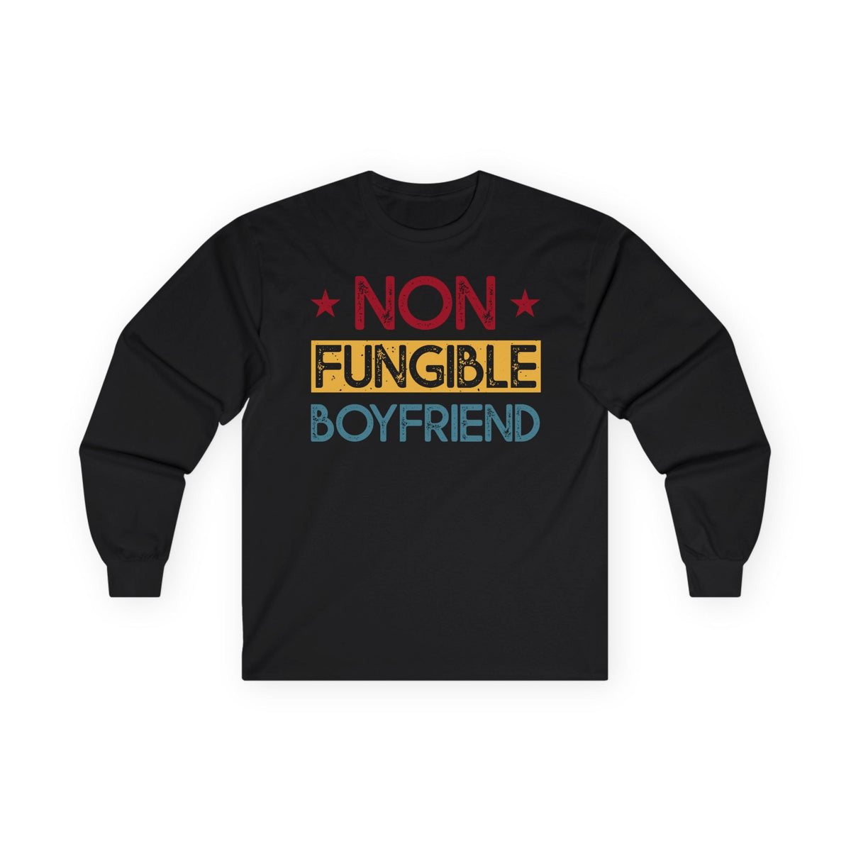 Non Fungible Boyfriend Crypto Long Sleeve – Cryptocurrency Shirt for Enthusiasts, Traders, and Meme Lovers